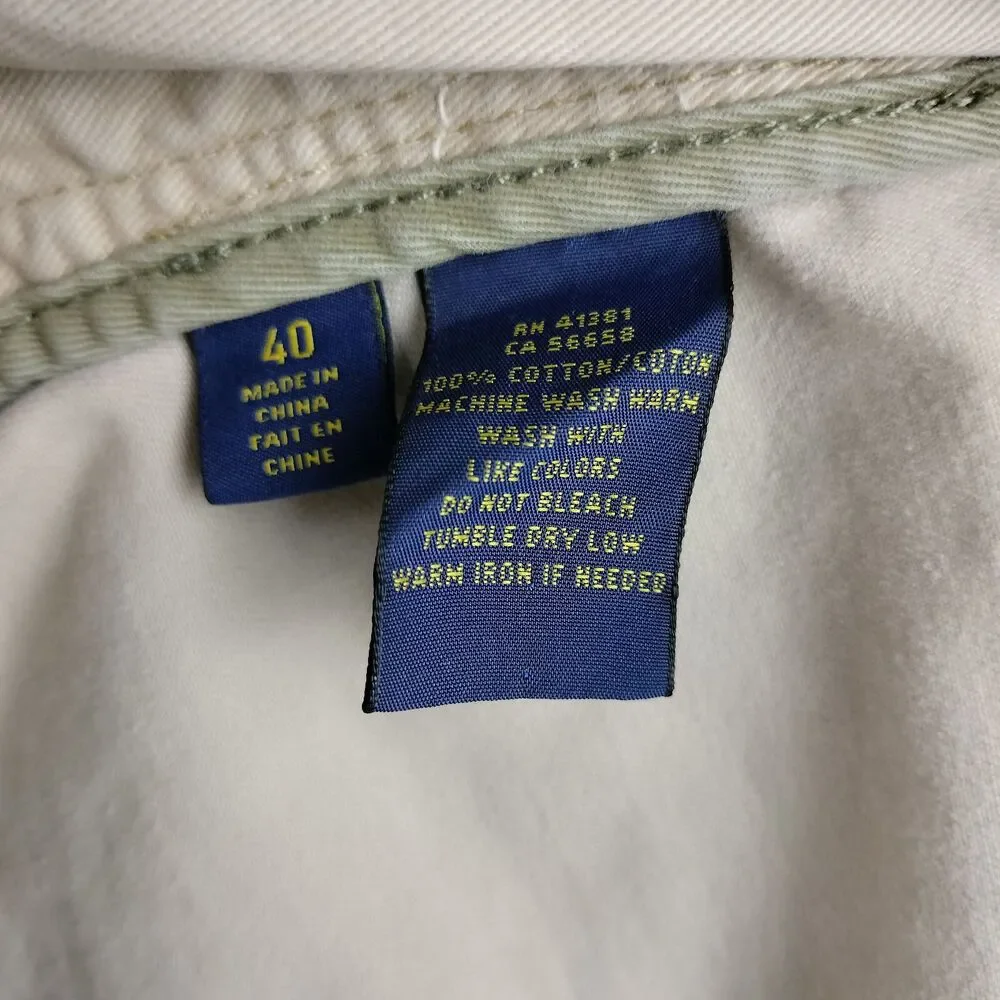 Polo Ralph Lauren Cargo Shorts Mens 40 Beige Gellar Military Paratrooper Pockets